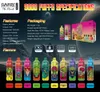 Sunfire Vapes 9000 p 10 smaakstrawberry ijs wegwerp damp pen elektronische sigaretten 18 ml pod 6 gloeiende kleuren mesh spoel 0%2%3%5%damppod tornado 9k Letland Zweden