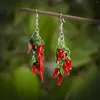 Dangle Earrings Boho Glass Red Chili Pendant Girlsかわいい植物ペッパーイヤリングファッションジュエリー2024女性パート