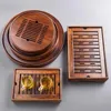 Tacki na herbatę Tabin serwujący Drewno Drewno luksusowy luksusowy okrągły mały vintage gongfu chiński płaskowyż akcesoria biurowe WSW20XP