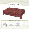 Table Cloth Rectangular Waterproof Oil-Proof Ukraine Ukrainian Embroidery Ornament Tablecloth Covers 40"-44" Fit Boho