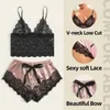 Accueil Vêtements Femmes Lace Sexy Pyjamas Nights Nights Black Pink L XL XXL V COUP LOW CUP ET SORT SOLK