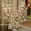 Kwiaty dekoracyjne 65 cm sztuczna wiśniowa wiosna śliwka Brzoskwini Blossom Branch Silk Flower Tree Decor Strona główna jadalnia