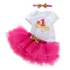 Clothing Sets Summer Baby Clothing Valentines Day Party Girl Tutu Skirt Set Preschool Clothing Baby First Birthday Clothing Little PrincessL2405