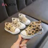 Sneaker Autumn Girls Scarpe Leopard Children Cash Canva Stivali Scarpe per bambini Baby Toddler Scarpe per bambini Principessa Girl D240513