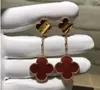 Modeexperter rekommenderar smyckenörhängen Dubbel Flower Gold 18K Rose Jade med vanliga Vanly örhängen