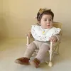 Bibs Burp Burp Shums coreano simpatico bavagie asciugamano di saliva petalo a 360 gradi rotazione di cotone neonato pettoraino bavaglini bavaglini per bambino che alimentano bavaglio 0-3 anni d240513
