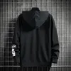 Zip Up casual voor Spring Autumn Black Hoodie Sweatshirt Men Hip Hop Skateboard Streetwear Desse Oversize 6XL 7XL 8XL 240428