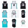 Grizzlie Jason Williams Basketball Jersey Vancouver Mike Bibby Shareef Abdur-Rahim Pau Gaso Bryant Reeves Throwback Green Blanc Black Taille S-xxl