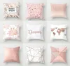 Letra rosa travesseiro de impressão arremesso de almofada sofá decoração de casa 45cm5844858