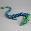 3D Printed Fidget Dragon 30cm Figures Decor Toy Stress Relief Multi-Jointed Movable Hand-held Articulated Dragon Toy for Home Car Office Tabletop Ornament 086