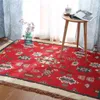 Carpets Red Double-sided Bohemian Bay Window Mat Retro Sofa Towel Couch Cushion Rug Travel Cover Tapestry Beach Blanket