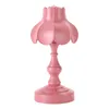 Lampes de table des lampes de la lampe de chevet de lotus européen mini Light LED LED pour le centre commercial Bar Home Small Reading - Fuschia