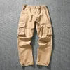 Pantalones para hombres primavera de carga de otoño hombres puestos de chándal casual utilidad utilidad dungares de algodón gimnasio joggadores pantalones