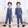 Abiti pantaloni per giubbotti per la giacca da bambino 3 pezzi di fotografia costume per bambini abiti giapponese per bambini set di compleanno 1 anno abito per le performance per bambini