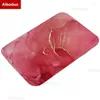 Chattes de bain Aiboduo Red Marble Family Floor Mat Tappet House Home Decoration One Slip salon salon pour douche de chambre à coucher