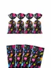 ギフトラップ50pcsアートドゥードルパターンバッグオイルペインティングシェイプ小さなキャンディーフラットマウスパーティーやプロモーション用の装飾バッグ
