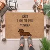 Carpets Cute Dog Pattern Anti-slip Suede Carpet Door Mat Doormat Outdoor Kitchen Living Room Floor Rug #t2g