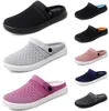 2024 Slippers de malla Cushion Slip-on Summer Women Walking Shoes Walking Gai Dark Purple Black Pink Grey Purple Platform Slippers Wedge Femenina 123