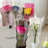 Wrap regalo da 50 pezzi Fiori a maniche per bouquet bouquet borse da imballaggio fiorista rosa che avvolge sacche di plastica trasparente decorazioni per matrimoni di San Valentino