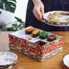 Piastre rotonde per sushi ceramica piatto giapponese in stile giapponese porcellana gnocchi quadrati domestici el grande