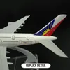 Scale 1 400 Metal Aircraft Replica Philippines A380 Airbus Diecast Model Aviation Miniature Art Decor Boy Toy 240510