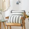 Pillow Yellow Black Cotton Jacquard Cover 45x45cm/30x50cm Tassels Sofa Bed Home Decoration PillowCase Sham