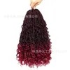 Crochet three strands of hair 14/18/24 inch synthetic fiber three strands crochet hair wig
