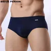 Sous-pants Brave Person Soft Nylon Underwear Men Boxers Shorts Mesh Breffable Elastic Sexy Brand Vêtements Male Potte