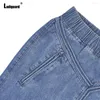 Jupes Femmes Stand Pockets Vêtements en denim 2024 Jeans courts de mode sexy