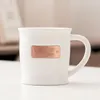 Mugs Creative Ceramic Copper Mug Office Cup Classic Black And White Water