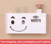 New Wifi Router Shelf Storage Boxes Cable Power Plus Wire Bracket Storage Box WoodPlastic Wall Shelf Hanging Plug Bracket Box LJ29061992