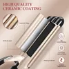 Curling Iron Wand med LCD -temperatur Display 1 tum keramisk Tourmaline Triple Barrels Coating Hair Curler Y240428