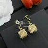 Brief Geplaatste drop -oorbellen Sieraden vierkant geblokkeerde oorbellen trendy earddrops drop studs voor vrouw