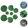 Flores decorativas 8 PCs simulados Lotus Leaf Pond Decor Pool Pool Artificial Lily Plants Supply Plants Garden