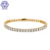 Rarity Hot Sale Hiphop Jewelry Fashion Iced Out Copper Eloy Zircon Diamond Tennis Armband Cz Chain for Men Women