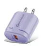 Schnelle Schnelle Anklage 18W EU US LABERS QC3.0 USB -Stromadapter Home Travel AC -Wandladegerät für iPhone 12 13 14 15 HTC LG Android Phone