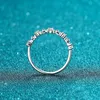 Luxo Platinum Pt950 Rings for Women Diamond Ring Children Wedding Fine Jewelry Presente para Friend 240428