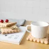 Table Tableau Naturel Wooden Cup Mat Cookie Tea tasse tasse tasse de tasse de tasse de taule