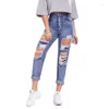 Frauen Jeans 2024 für Frauen große Größe Hosen Leggings Jean Casual Mom Blue Womens Denim Hosen