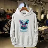 Herren Herumnwinter Fleece Hoodie Street Hip Hop High Rabbit Trendy Mode Cotton Pullover 240428