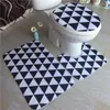 Bath Mats Zeegle Mat Toilet Planchers de toilette Salle de bain 3PCS Set Anti-Slip Afficher la chambre Black Stripe Cover Ensembles