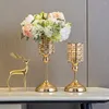 Candle Holders Nodic Gold Crystal Holder Wedding Decoration Table Centerpieces Candelabra Birthday Party Flower Vase Home Decor