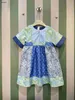Top Skirt Baby Print Print Splicing Designs Princess Dress Tamanho 100-160 cm Roupos de designer de designers Summer Girls Partydress 24April
