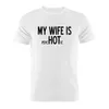 Men's T Shirts Pure Cotton Unisex Shirt My Wife Is Psycic Gift Funny Joke Artwork Tee