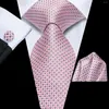 Bow Ties Hi-Tie Rose Grey Polka Dots Designer Elegant Tie pour hommes Brand de mariage Partage de mariage Nettoyage