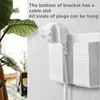 Hooks Phone Holder Wall Mount Organizer Mounted Plug Cellphone Hanging Stand Bracket Charging Dock For All Smart