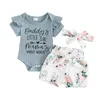 Ensembles de vêtements Kupretty Baby Girl Vêtements Cute Summer Infant Tenues Ruffle sans manches Sober Rober Floral Bloors Bloors Shorts