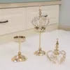 Candle Holders Gold And Silver Crown Crystal Candelabra Nordic Romantic Candlelight Dinner Decoration Creative Living Room Table