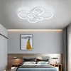 Modern Led Ceiling Light White Acrylic Flush Mount Lamp Chandelier Home Fixture Bedroom Dining Living Room Decor Luminaire
