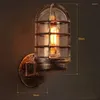 Lámparas de pared Lámparas modernas Vintage Industrial Light Cage Guard Schonce Loft Indoor Retro Industry Flexure